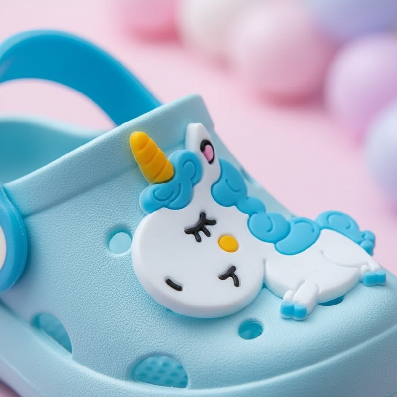 newborn unicorn slippers - detail
