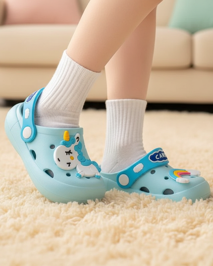 newborn unicorn slippers - in-use