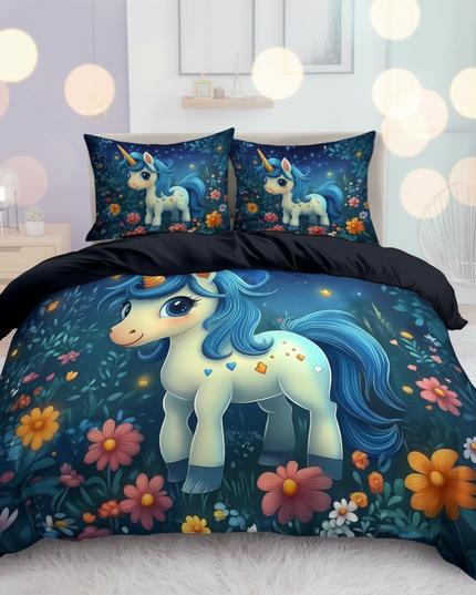 night garden unicorn bedding - lifestyle
