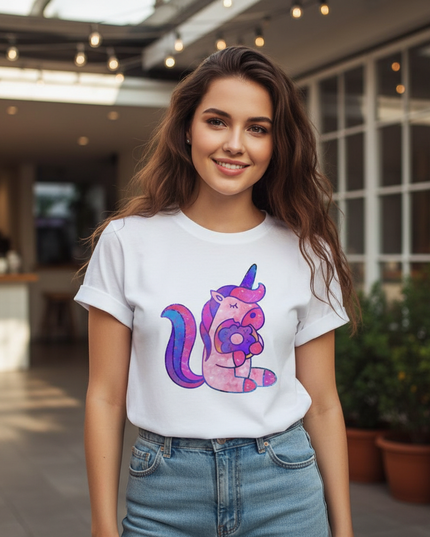 novelty unicorn shirt - in-use