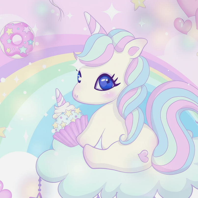nursery unicorn curtains - detail