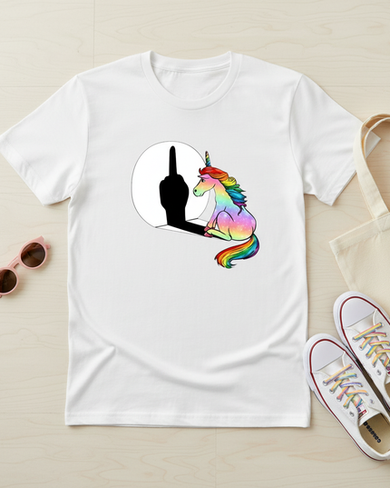 off white unicorn shirt - flat-lay