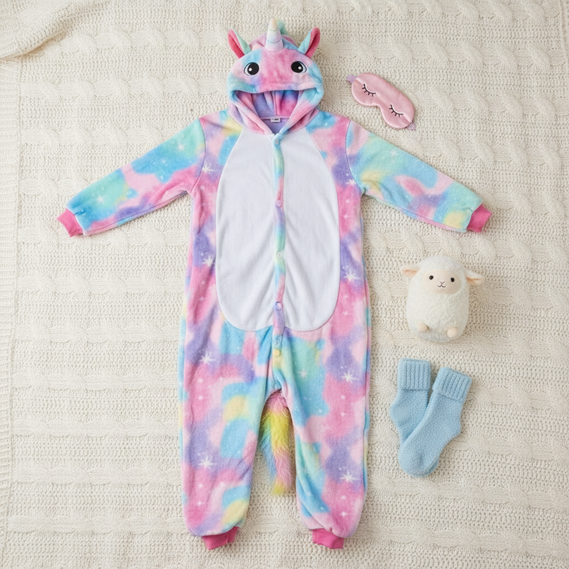 onesies for teens unicorn - flat-lay