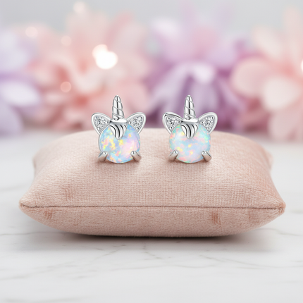 opal unicorn earrings - lifestyle