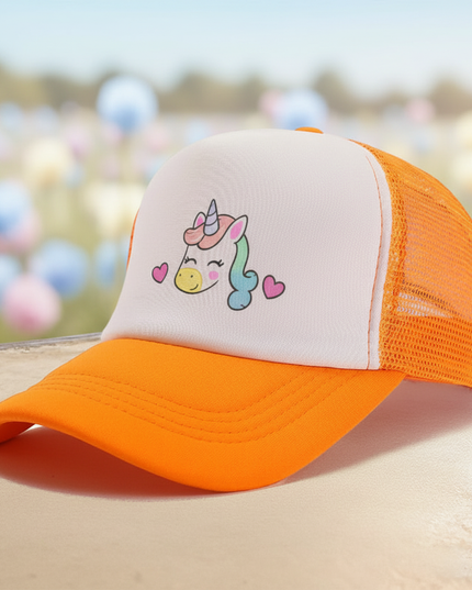 orange unicorn hat - lifestyle