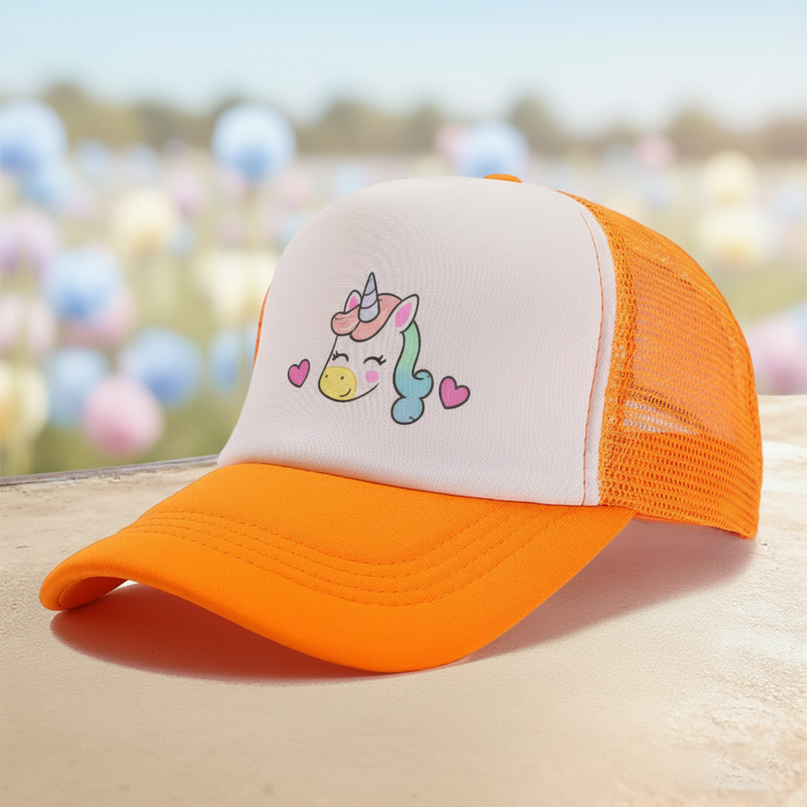 orange unicorn hat - lifestyle