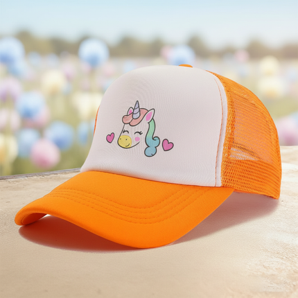 orange unicorn hat - lifestyle