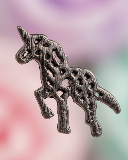 origami unicorn earrings - detail