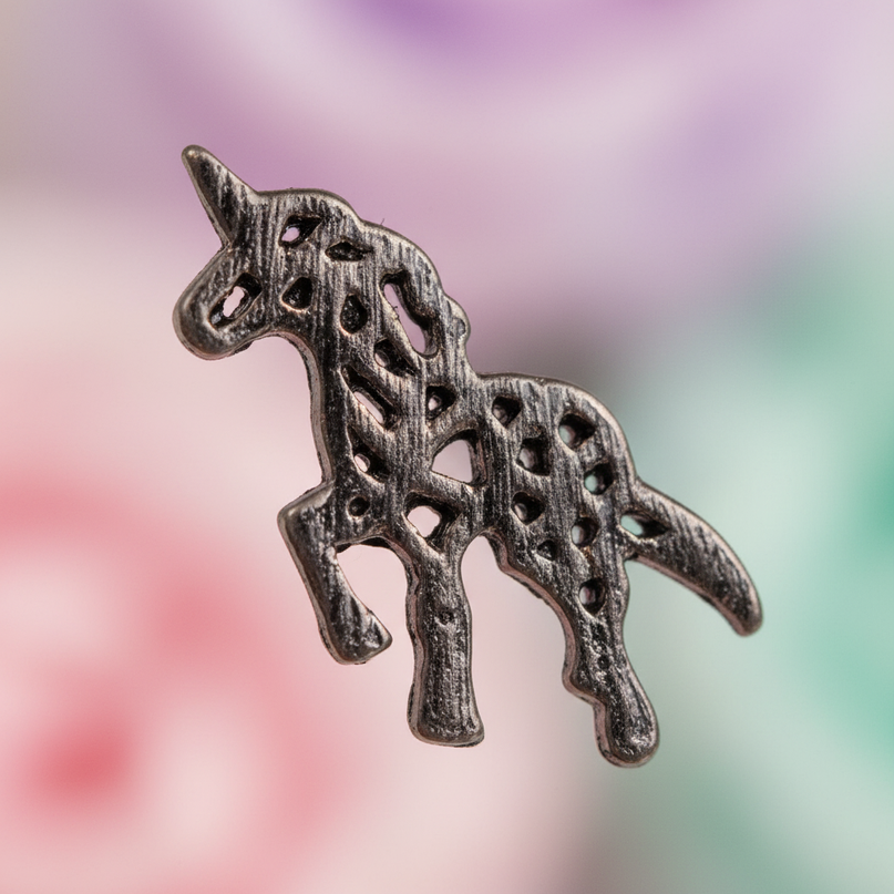 origami unicorn earrings - detail