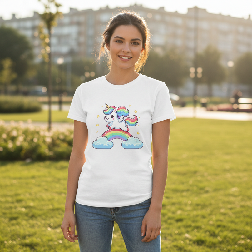 origami unicorn shirt - lifestyle
