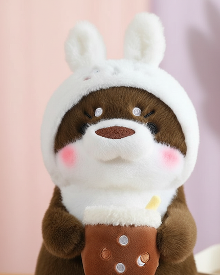 otter transform plush toy - detail