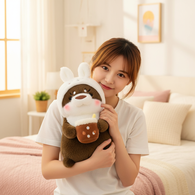 otter transform plush toy - in-use