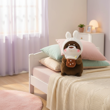 otter transform plush toy - lifestyle