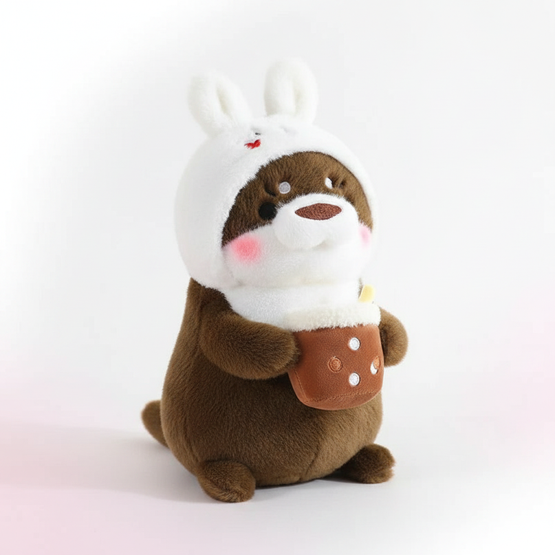 otter transform plush toy - white-bg