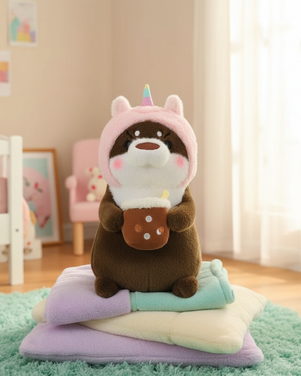 otter unicorn plush - lifestyle
