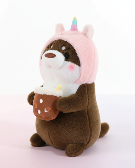 otter unicorn plush - white-bg