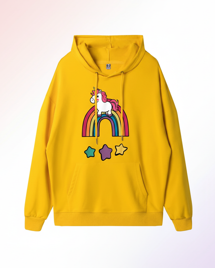 oversized unicorn hoodie - white-bg