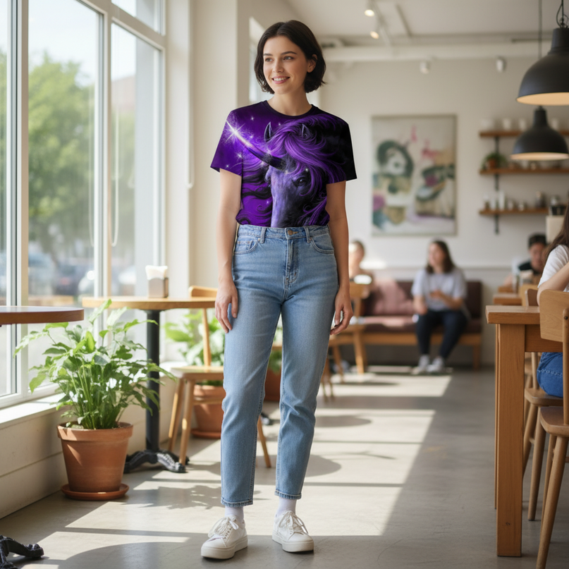 painted unicorn shirt - lifestyle