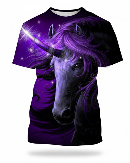 painted unicorn shirt - white-bg