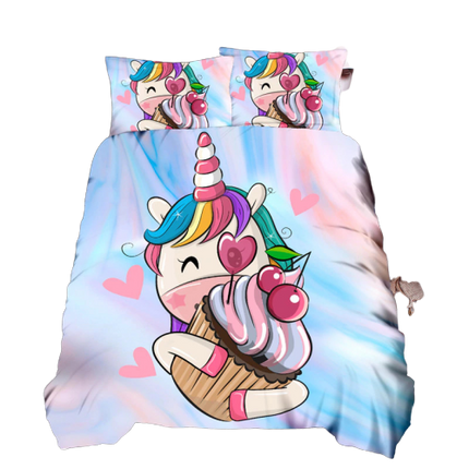 Cupcake Unicorn Bed Set