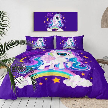 Cloud Galaxy Unicorn Bed Set
