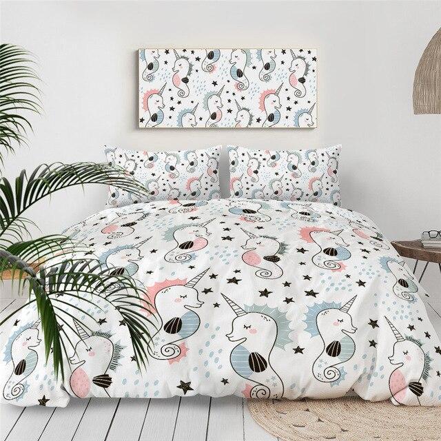 Seahorse Unicorn Bed Set