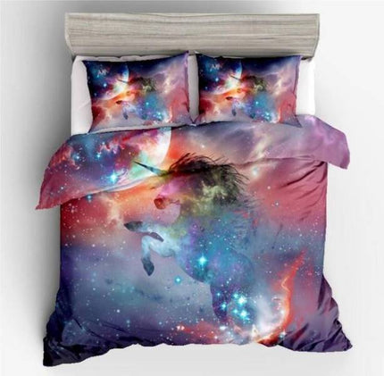 Moon Galaxy Unicorn Bed Set