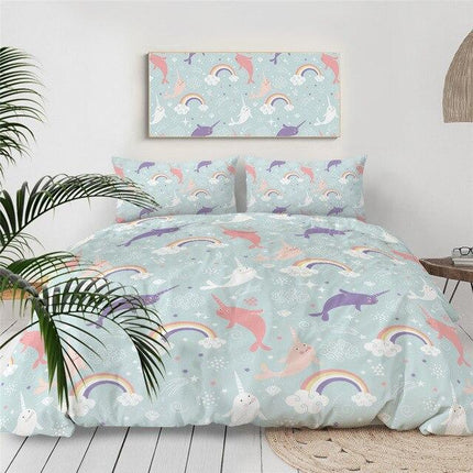 Narwhal Unicorn Bed Set