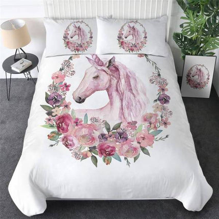 Cute Princess Unicorn Bed Set