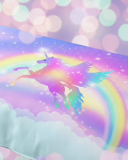 pastel cloud pegasus bedding - detail