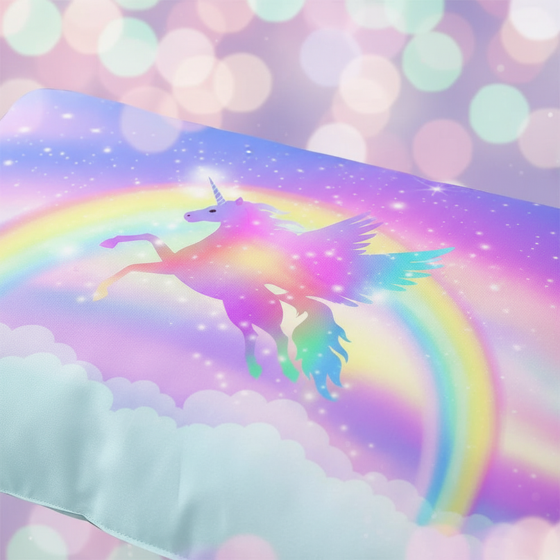 pastel cloud pegasus bedding - detail