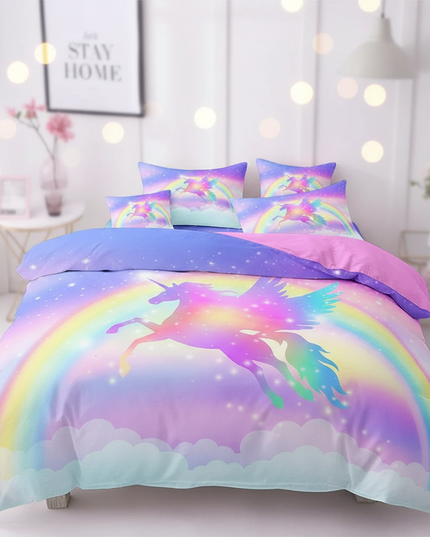 pastel cloud pegasus bedding - lifestyle