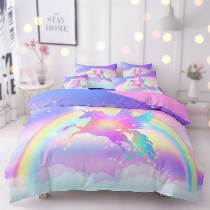 pastel cloud pegasus bedding - lifestyle