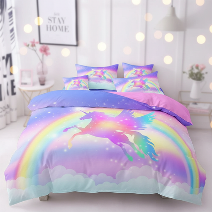 pastel cloud pegasus bedding - lifestyle