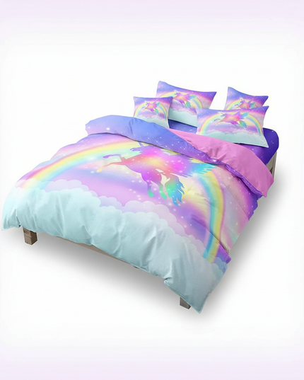 pastel cloud pegasus bedding - white-bg
