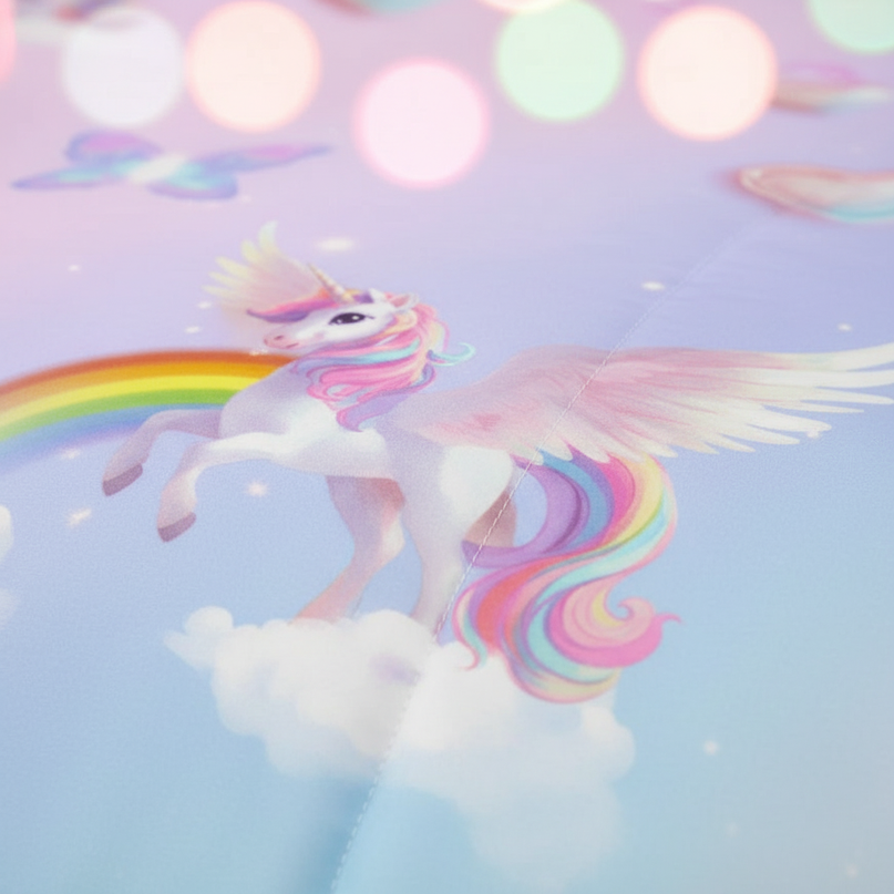 pastel pegasus heart bedding - detail