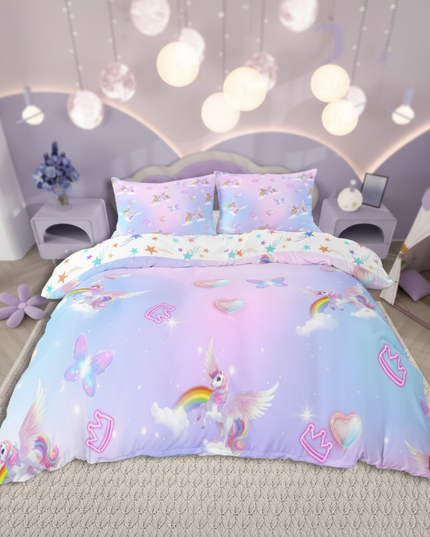 pastel pegasus heart bedding - lifestyle
