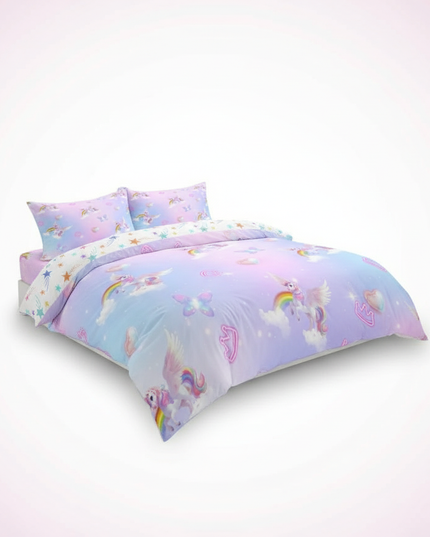 pastel pegasus heart bedding - white-bg