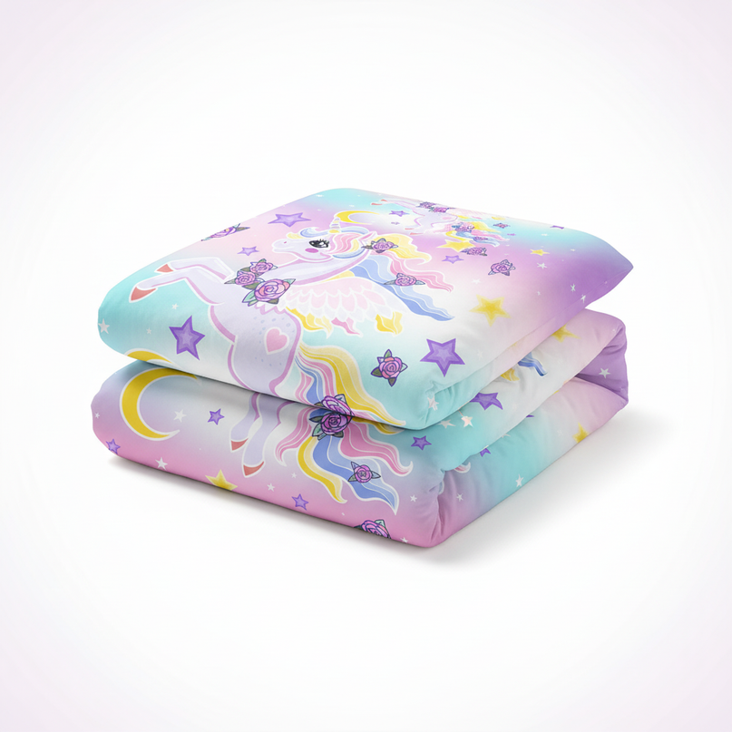 pastel pegasus rose bedding - white-bg