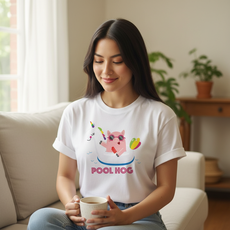pastel pink unicorn shirt - lifestyle