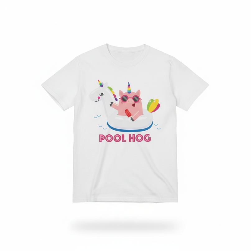 pastel pink unicorn shirt - white-bg