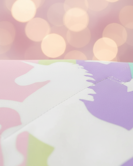 pastel silhouette unicorn bedding - detail