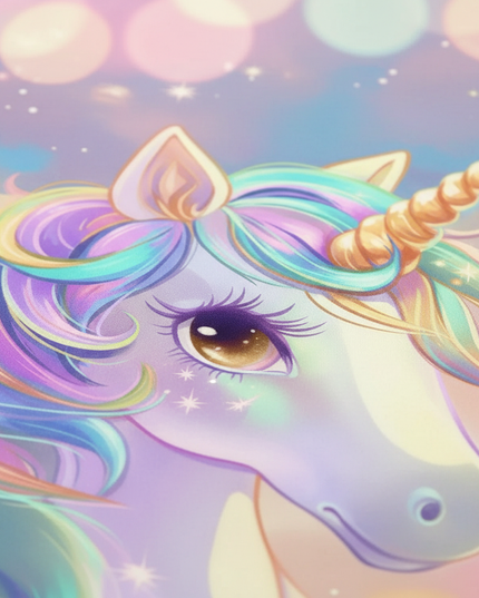pastel unicorn bed sheet set - detail