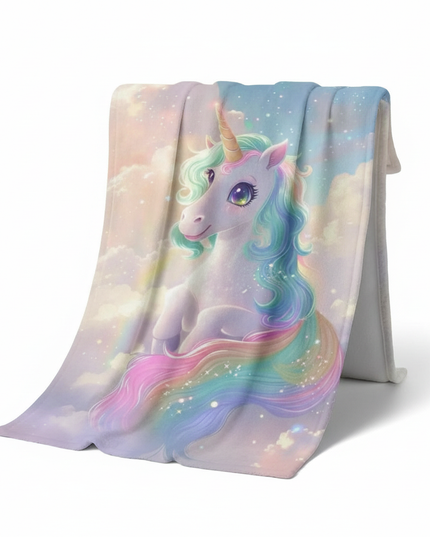 pastel unicorn blanket - white-bg