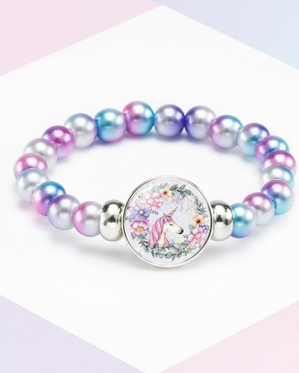 pastel unicorn bracelet - white-bg