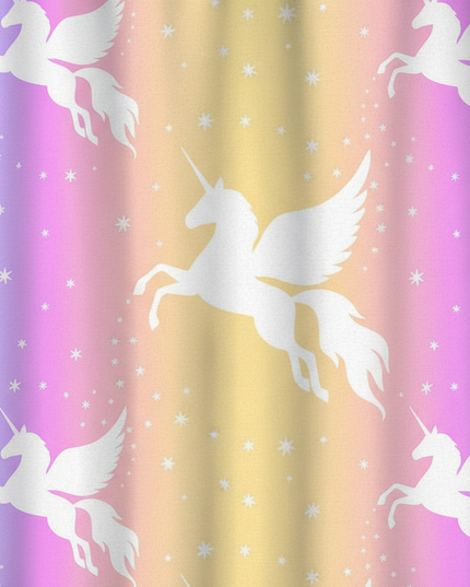 pastel unicorn curtains - detail