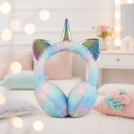 pastel unicorn earmuffs - lifestyle