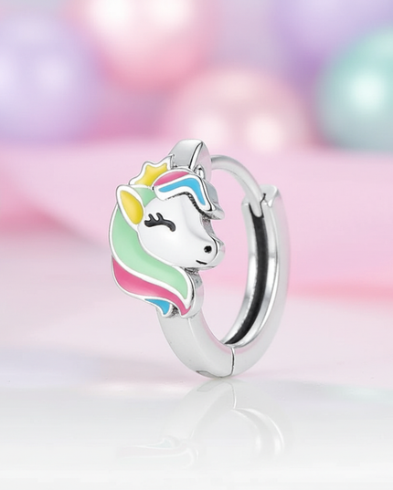 pastel unicorn earrings - detail