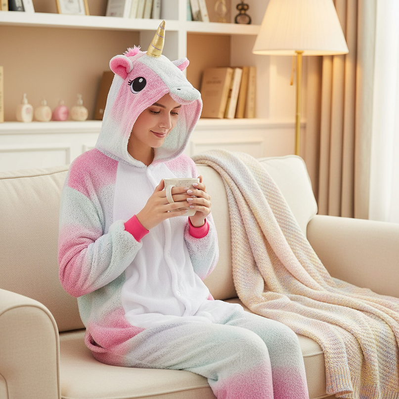 pastel unicorn onesie - lifestyle