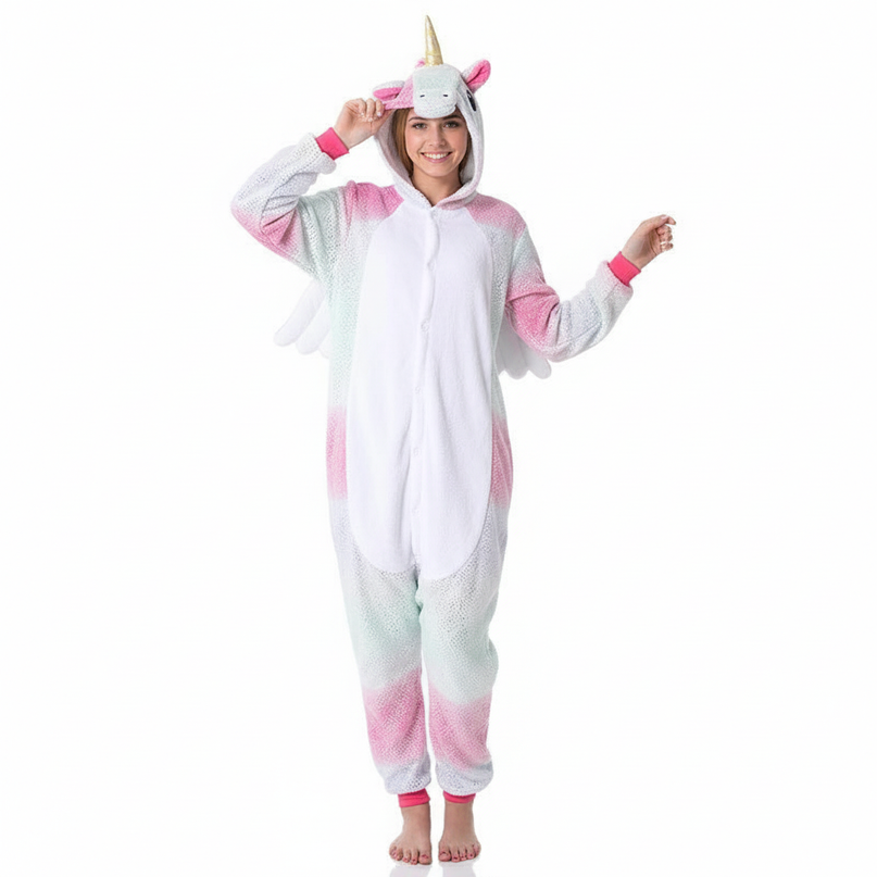 pastel unicorn onesie - white-bg